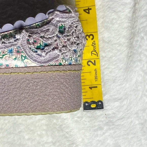 NWOT Irregular Choice platform ballet flats,lilac/mint floral,lace,flower, 7.5 - Picture 16 of 16
